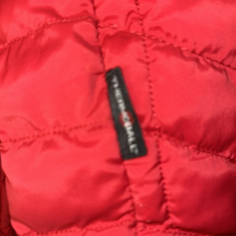 THE NORTH FACE THERMOBALL Men‎ Quilted Jacket Size XL/TG Insulated Red Nylon